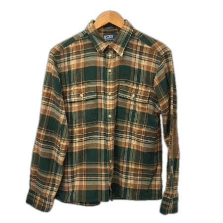  POLO RALPH LAUREN ポロラルフローレン シャツ ネルシャツ SIZE M 古着 チェック 短丈リメイク マルチカラー