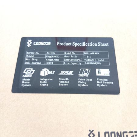  loongze　ローンズ ベイトリール　エアライトBF B101 AIR HG