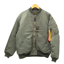 □□ ALPHA アルファ ジャケット MA-1ジャケット SIZE L STANDARD CALIFORNIAコラボ キムタク着用モデル mil-j-82798 オリーブ Cランク