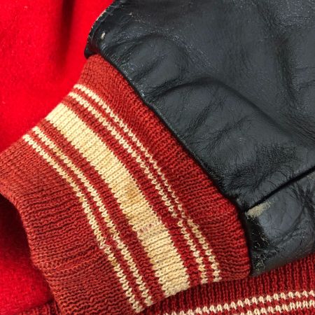  50~60s Fab・Knit ジャケット スタジャン SIZE 40 古着 レッド