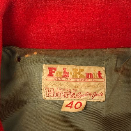  50~60s Fab・Knit ジャケット スタジャン SIZE 40 古着 レッド