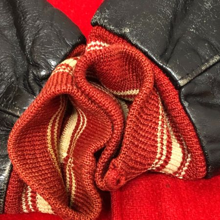 50~60s Fab・Knit ジャケット スタジャン SIZE 40 古着 レッド