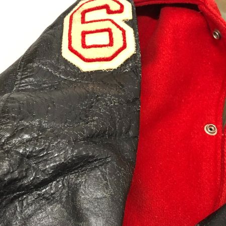  50~60s Fab・Knit ジャケット スタジャン SIZE 40 古着 レッド