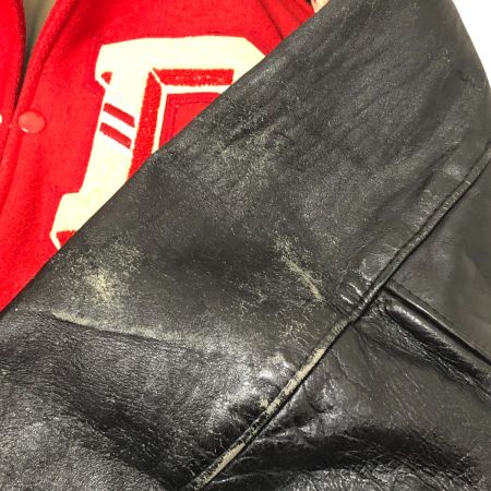  50~60s Fab・Knit ジャケット スタジャン SIZE 40 古着 レッド