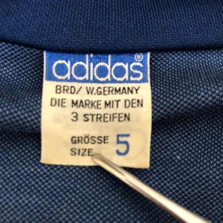  70s adidas Originals ジャージ トラックジャケット 古着 SIZE 5 デサント製 ATS-44S ライトグレー×ネイビー