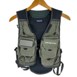 □□ Patagonia パタゴニア フィッシングベスト　S/M オリーブチェック Bランク
