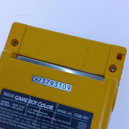  Nintendo ニンテンドウ ゲーム機　GAMEBOY COLOR　ゲームボーイカラー CGB-001 イエロー