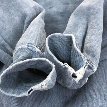  REMI RELIEF レミレリーフ スウェット SIZE S ダメージ加工有 古着 ブルー