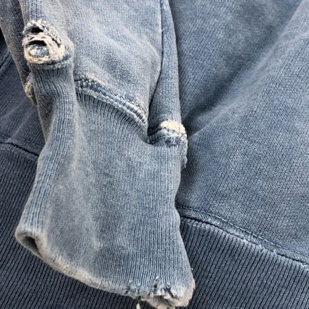  REMI RELIEF レミレリーフ スウェット SIZE S ダメージ加工有 古着 ブルー