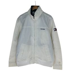□□ TOMMY HILFIGER トミーヒルフィガー ジャケット ナイロンジャケット SIZE XL 古着 ホワイト Cランク