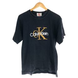 □□ 90s Calvin Klein Tシャツ 古着 ブラック Cランク