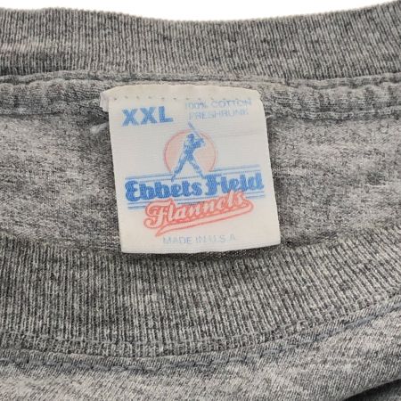  80~90s ebbets field Tシャツ SIZE XXL 古着  ライトグレー