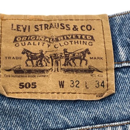  80s Levis ジーンズ 505 SIZE W32×L34 81年製 メキシコ製 オレンジタブ 古着 ダメージ有 インディゴ