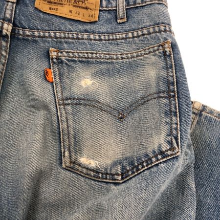  80s Levis ジーンズ 505 SIZE W32×L34 81年製 メキシコ製 オレンジタブ 古着 ダメージ有 インディゴ