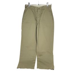 □□ 50~60s US.ARMY パンツ チノパントラウザー SIZE W33×L29 両爪PRENTICEアルミジッパー 古着 ベージュ Cランク