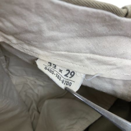  50~60s US.ARMY パンツ チノパントラウザー SIZE W33×L29 両爪PRENTICEアルミジッパー 古着 ベージュ