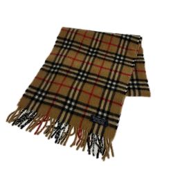Burberrys バーバリーズ マフラー カシミアマフラー ノバチェック チェック ベージュ Cランク