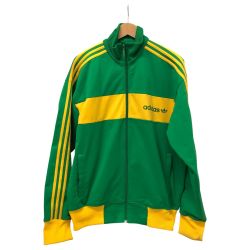 □□ 00s adidas Originals ジャージ トラックジャケット SIZE M 古着 938005 グリーン×イエロー Cランク