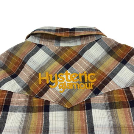  Hysteric Glamour ヒステリックグラマー シャツ ラメチェックウエスタンシャツ SIZE L 古着 チェック 02231AH03 ブラウン