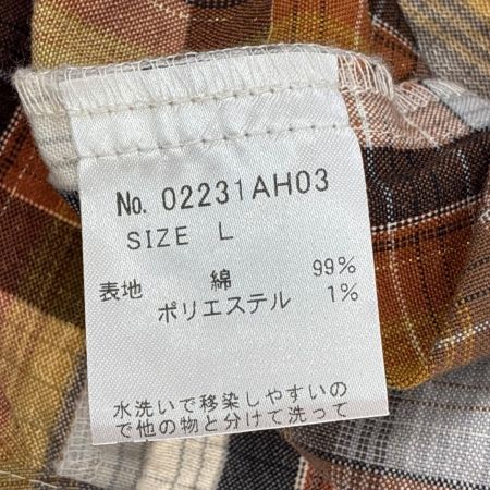 Hysteric Glamour ヒステリックグラマー シャツ ラメチェックウエスタンシャツ SIZE L 古着 チェック 02231AH03 ブラウン