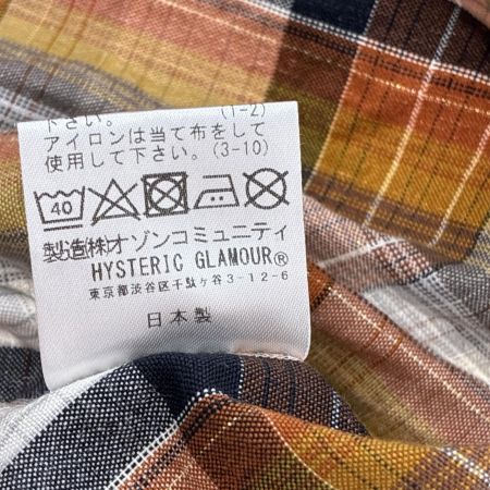  Hysteric Glamour ヒステリックグラマー シャツ ラメチェックウエスタンシャツ SIZE L 古着 チェック 02231AH03 ブラウン