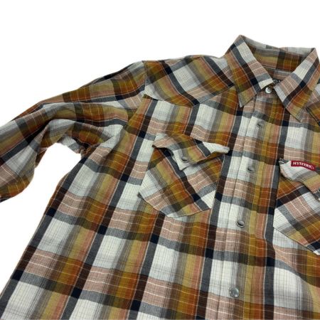  Hysteric Glamour ヒステリックグラマー シャツ ラメチェックウエスタンシャツ SIZE L 古着 チェック 02231AH03 ブラウン