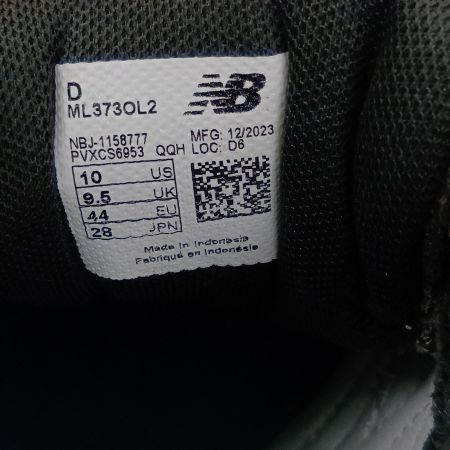  NEW BALANCE ニュー・バランス スニーカー　28ｃｍ ML373OL グレー