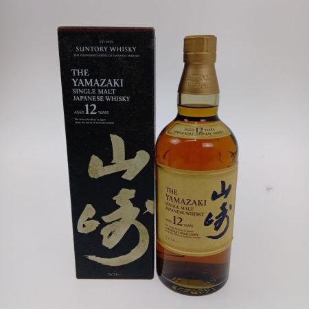 【北海道内限定発送】 YAMAZAKI 山崎/サントリー シングルモルトウイスキー山崎　12年 未開栓