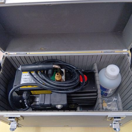  イチネンTASCO オイル逆流防止弁付高性能ツーステージ真空ポンプ TA150F