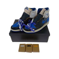 □□ NIKE ナイキ スニーカー　フラグメント × ユニオン ジョーダン 1 ハイ OG スポーツロイヤル IO7847-001 ブルー Aランク