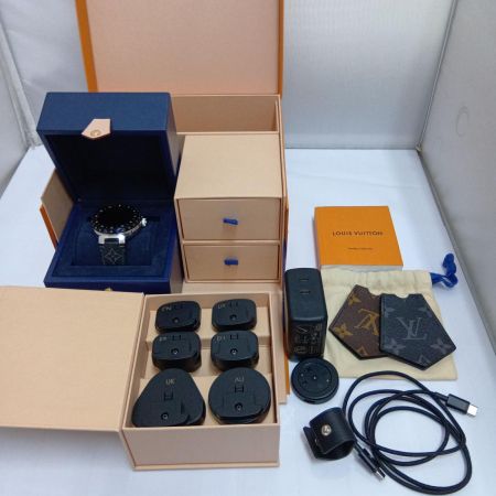  LOUIS VUITTON ルイヴィトン 腕時計　タンブール ホライゾン クォーツ QAD0 ブラック