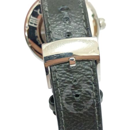  LOUIS VUITTON ルイヴィトン 腕時計　タンブール ホライゾン クォーツ QAD0 ブラック