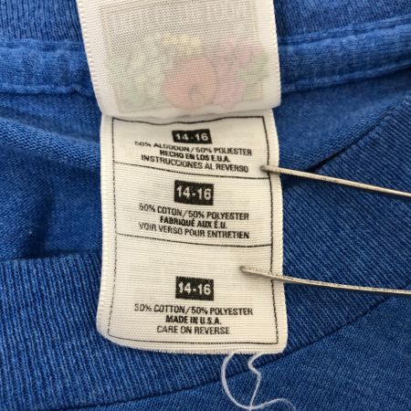  90s FRUT OF THE LOOM Tシャツ 古着 キッズサイズ(14~16歳) ブルー