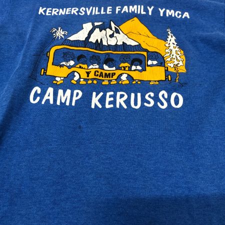  90s FRUT OF THE LOOM Tシャツ 古着 キッズサイズ(14~16歳) ブルー