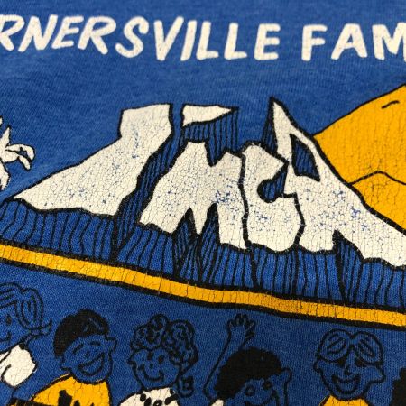  90s FRUT OF THE LOOM Tシャツ 古着 キッズサイズ(14~16歳) ブルー