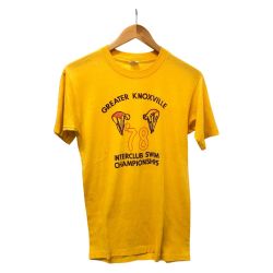 □□ 70s Unknow Tシャツ SIZE L 古着 イエロー Cランク