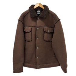 □□ UGG アグ ジャケット ジャンソン UGGフラッフ ジャケット II ムートン ブルゾン SIZE XL 1171455 ブラウン Bランク