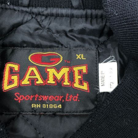  90~00s GAME Sportsear ジャケット スタジャン SIZE XL 古着 ブラック