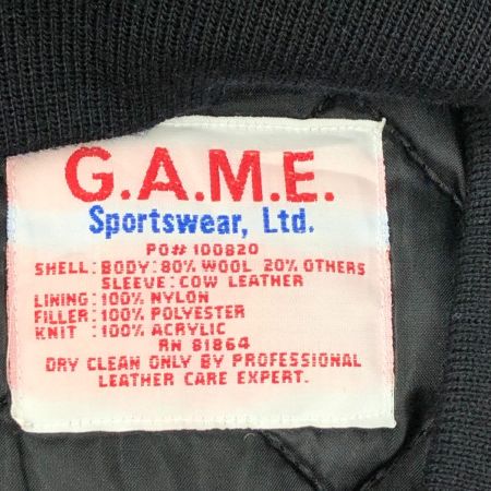 90~00s GAME Sportsear ジャケット スタジャン SIZE XL 古着 ブラック