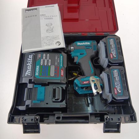  MAKITA マキタ 充電式インパクトドライバ　40Ｖ TD002GRDX ﾌﾞﾙｰ