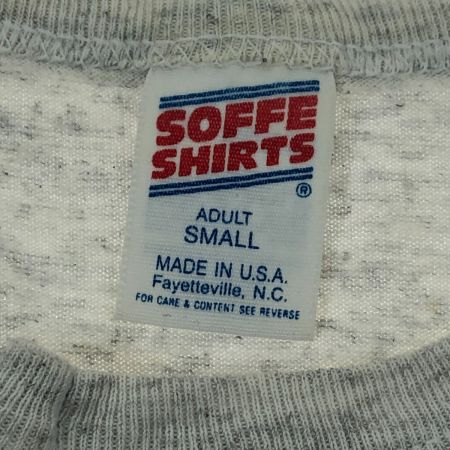  80~90s SOFFE シャツ ヘンリーネックＴシャツ SIZE S 古着 ライトグレー