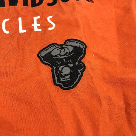  80~90s HARLEY-DAVIDSON シャツ 半袖シャツ SIZE M 古着 オレンジ×ブラック