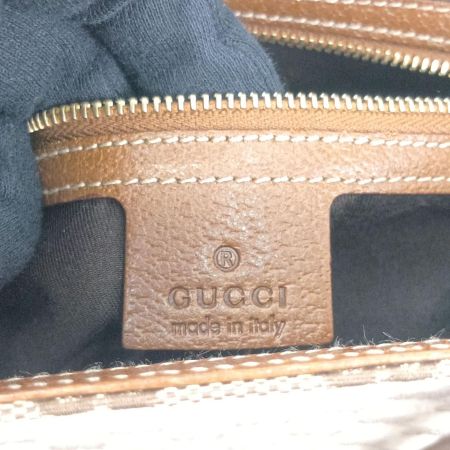  GUCCI グッチ ハンドバッグ　GGキャンバス×レザー 120895 ベージュ