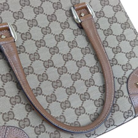  GUCCI グッチ ハンドバッグ　GGキャンバス×レザー 120895 ベージュ