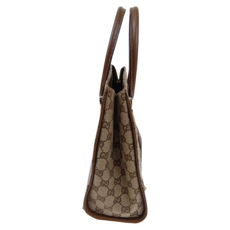  GUCCI グッチ ハンドバッグ　GGキャンバス×レザー 120895 ベージュ
