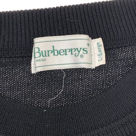  90s Burberrys ニット セーター SIZE LL 古着 ブラック×オレンジ