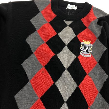  90s Burberrys ニット セーター SIZE LL 古着 ブラック×オレンジ