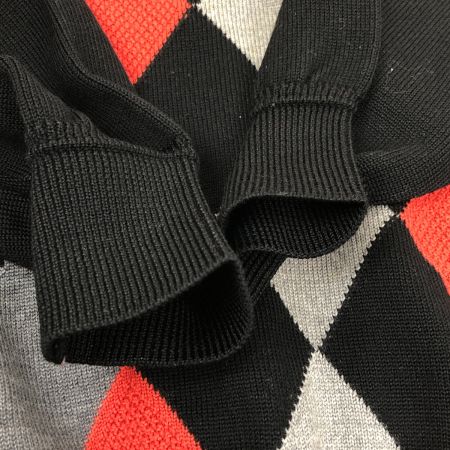  90s Burberrys ニット セーター SIZE LL 古着 ブラック×オレンジ
