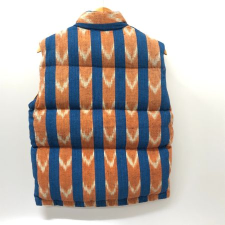  80s Crescent Down Works ベスト ダウンベスト 古着 SIZE S ネイビー x オレンジ