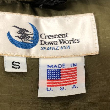 80s Crescent Down Works ベスト ダウンベスト 古着 SIZE S ネイビー x オレンジ